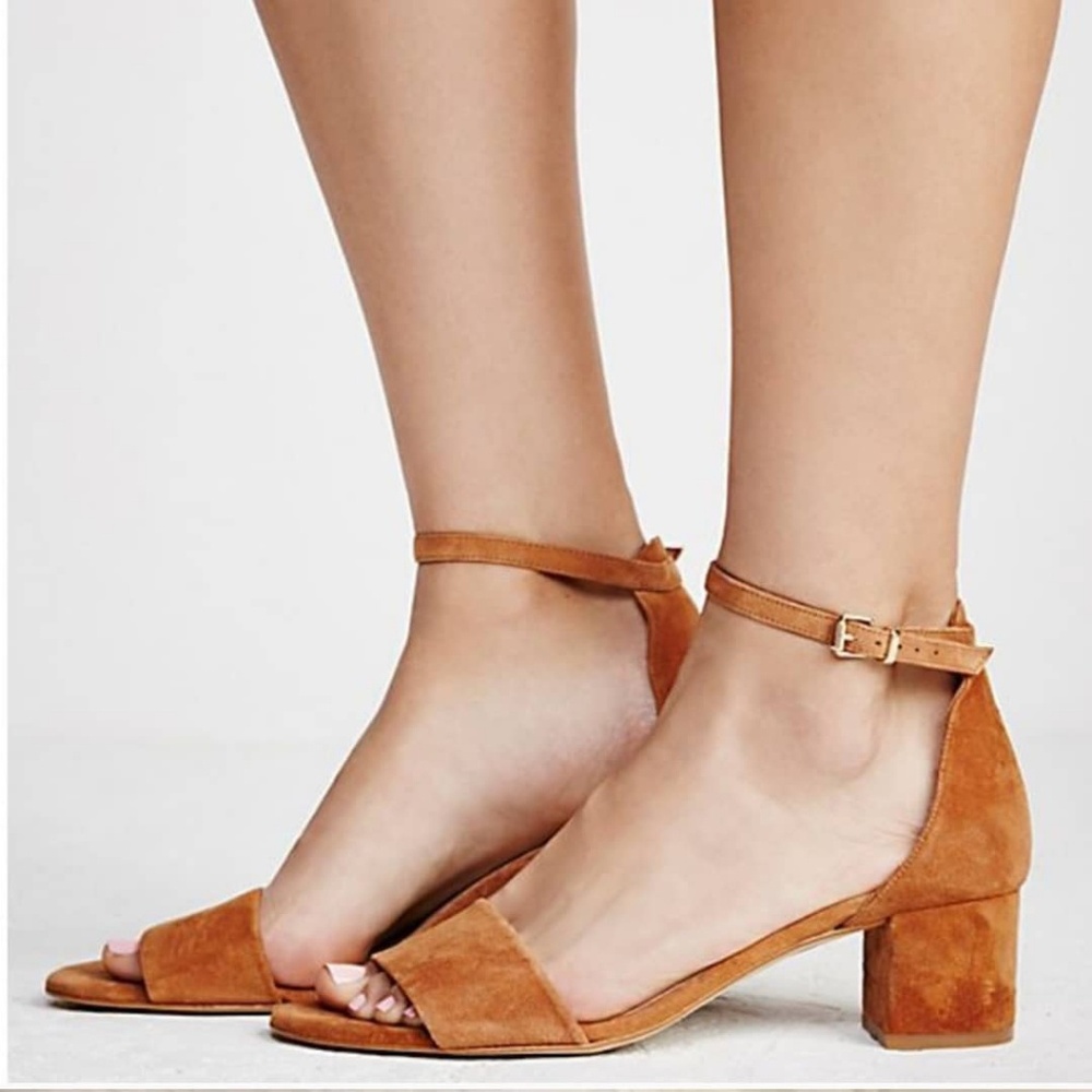 Sz 37 | free people | marigold block heel taupe
